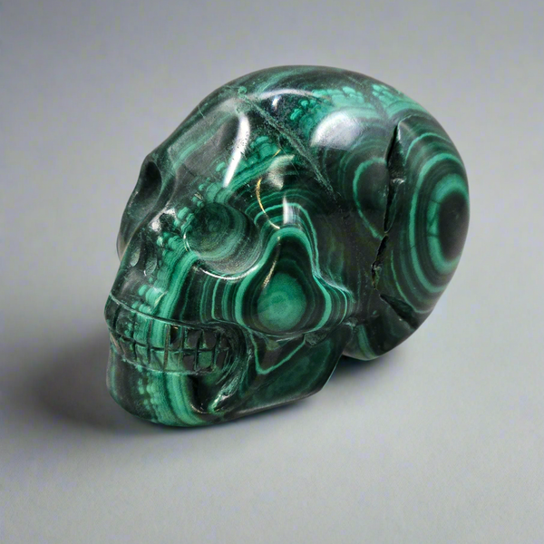 Malachite Skull
