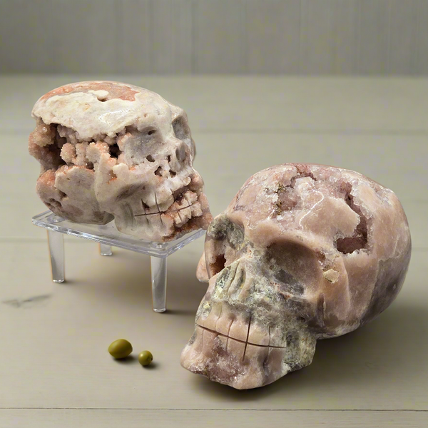 Pink Amethyst Skulls
