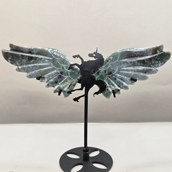 Unicorn Wings Carvings on Stand