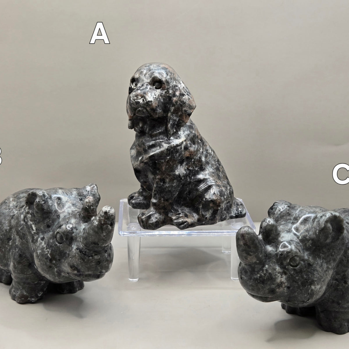 Natural Florescent Yooperlight Animal Carvings