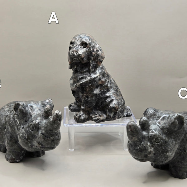 Natural Florescent Yooperlight Animal Carvings