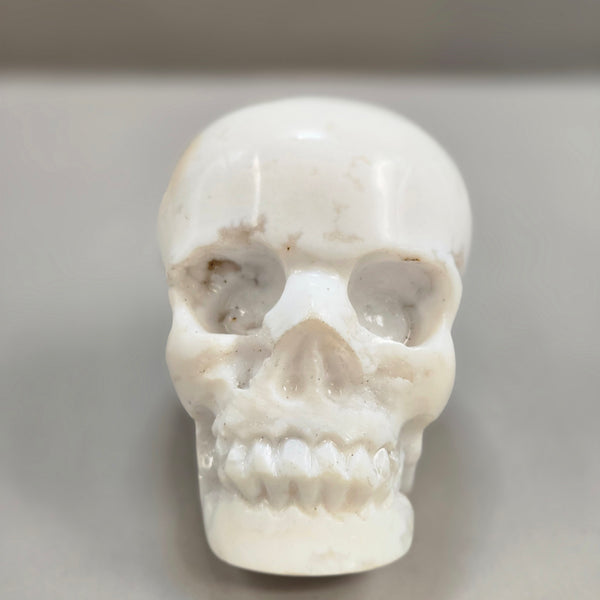 Snow Agate Skull