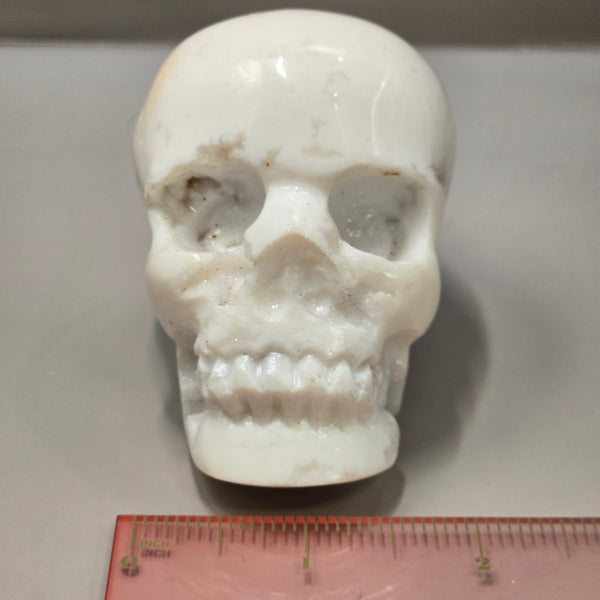 Snow Agate Skull