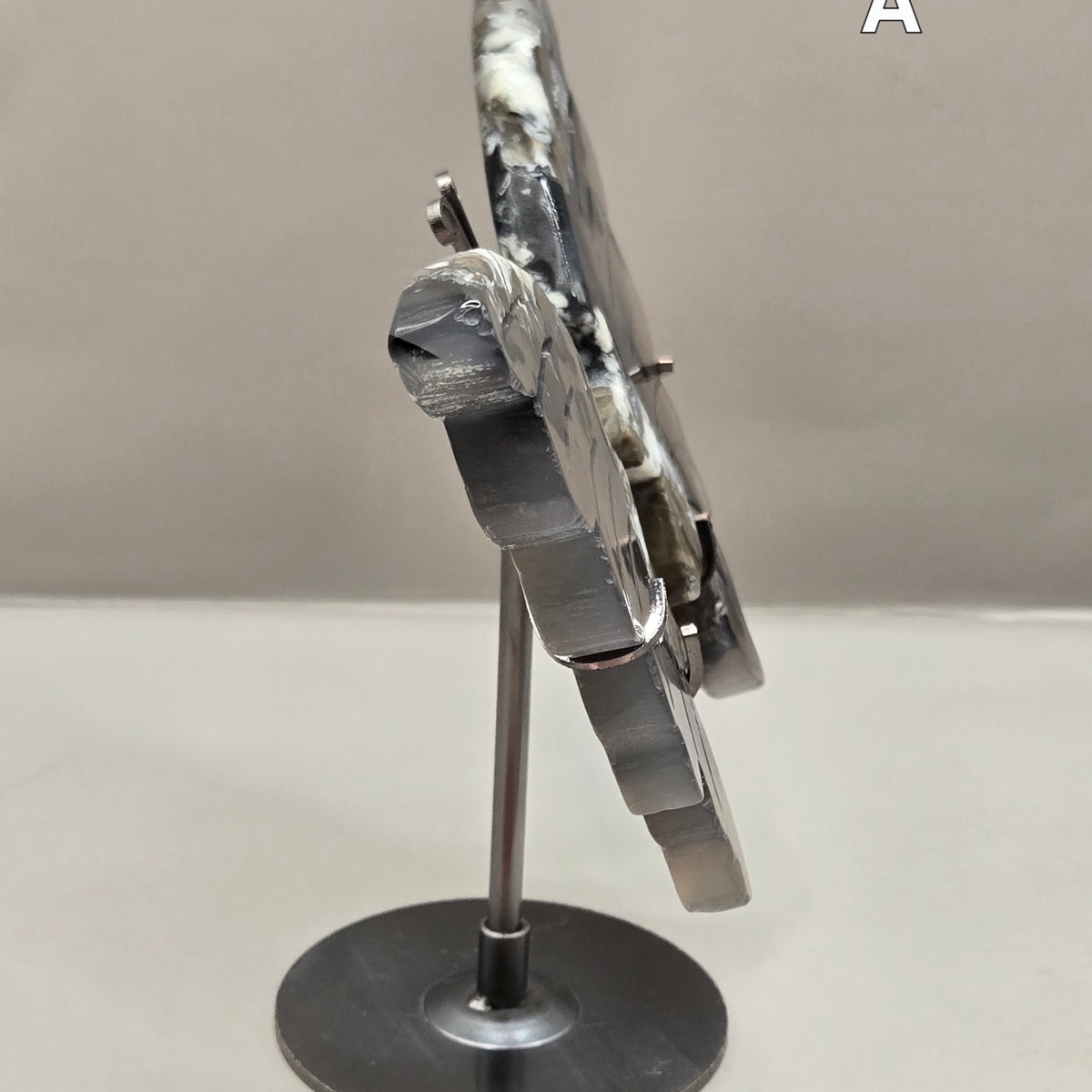 Volcano Agate Butterfly Wing Carvings on Stand