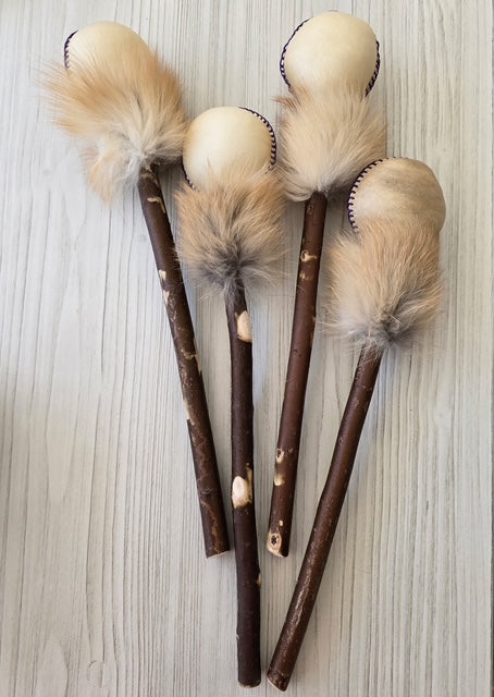 Handmade Shamanic Rattle — Natural Hide & Wood | Ritual Healing Sound Tool - AZ Stone Co.