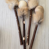 Handmade Shamanic Rattle — Natural Hide & Wood | Ritual Healing Sound Tool - AZ Stone Co.