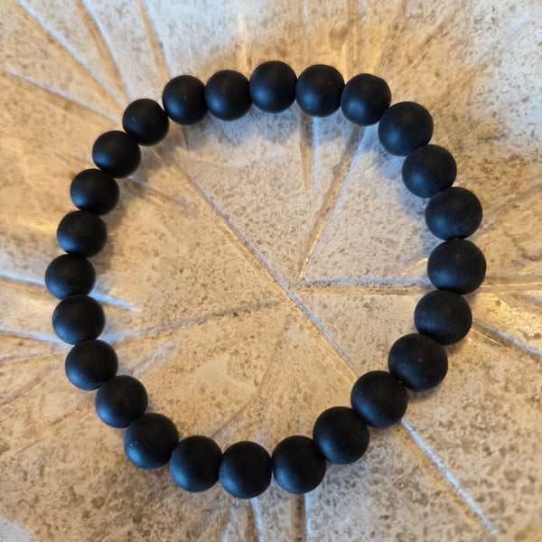 Onyx Matte Beaded Bracelet (8mm)