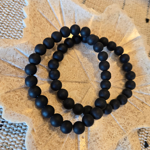 Onyx Matte Beaded Bracelet (8mm)