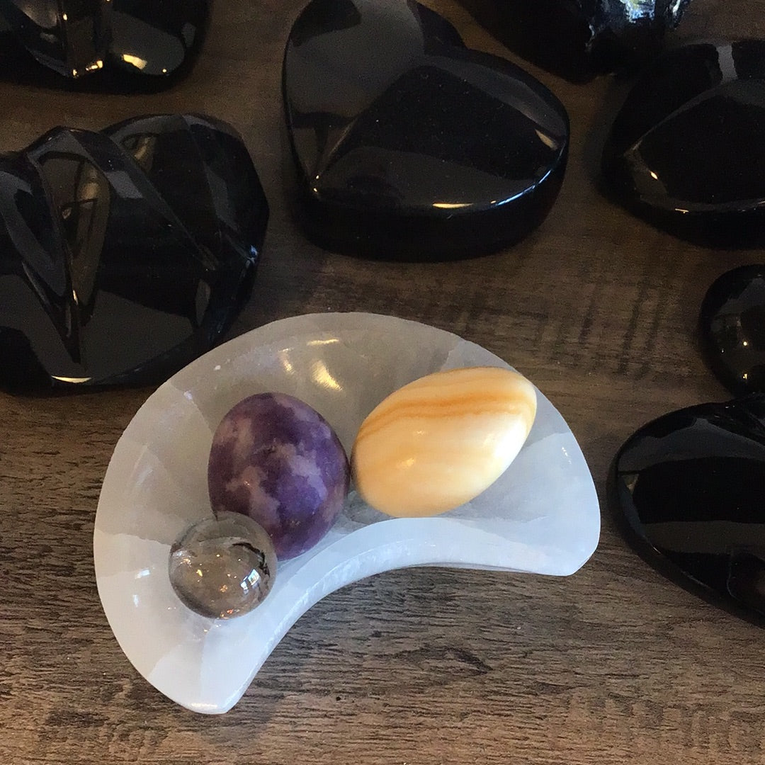 Mini Selenite Moon Bowl