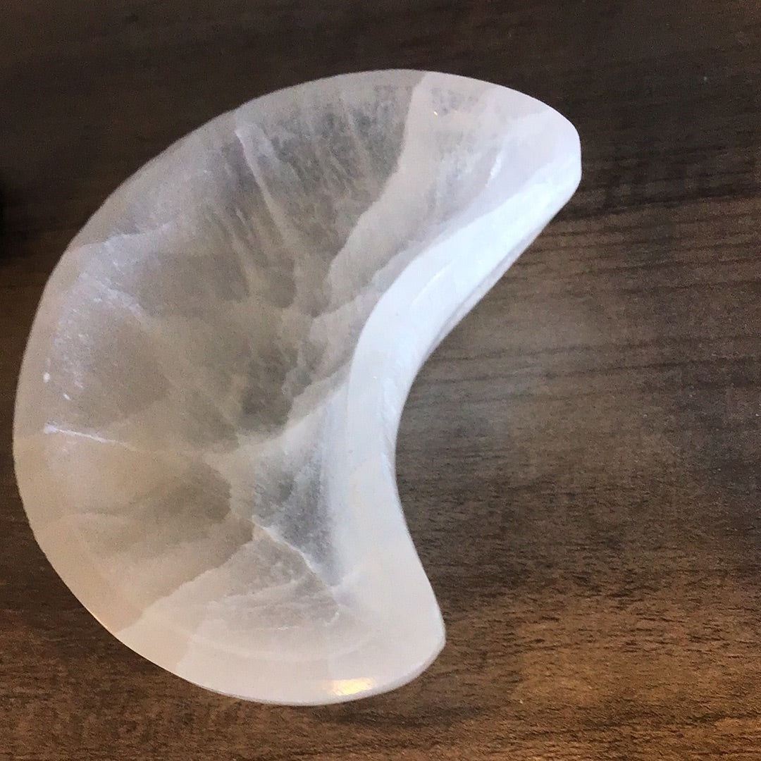 Mini Selenite Moon Bowl