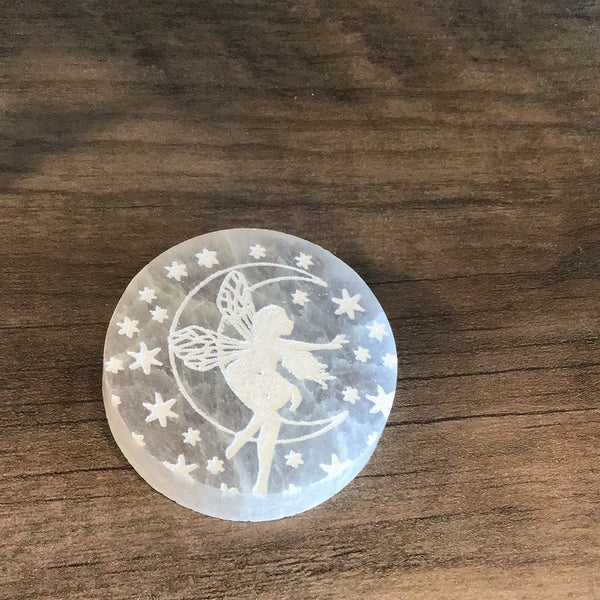 Selenite Fairy Coin