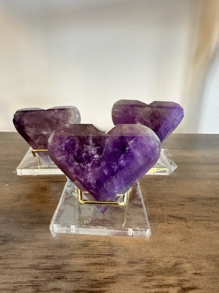 Amethyst Heart with Stand