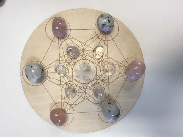 8" Crystal Manifestation Grid for Prosperity, Love or Protection