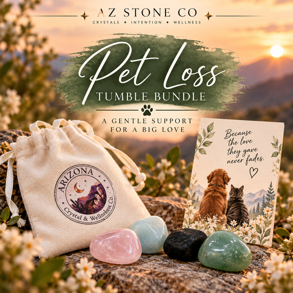 Pet Loss Crystal Tumble Bundle | Comfort & Remembrance Gift - AZ Stone Co.
