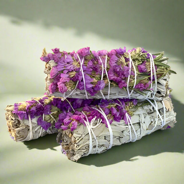 White Sage with Flowers Smudge