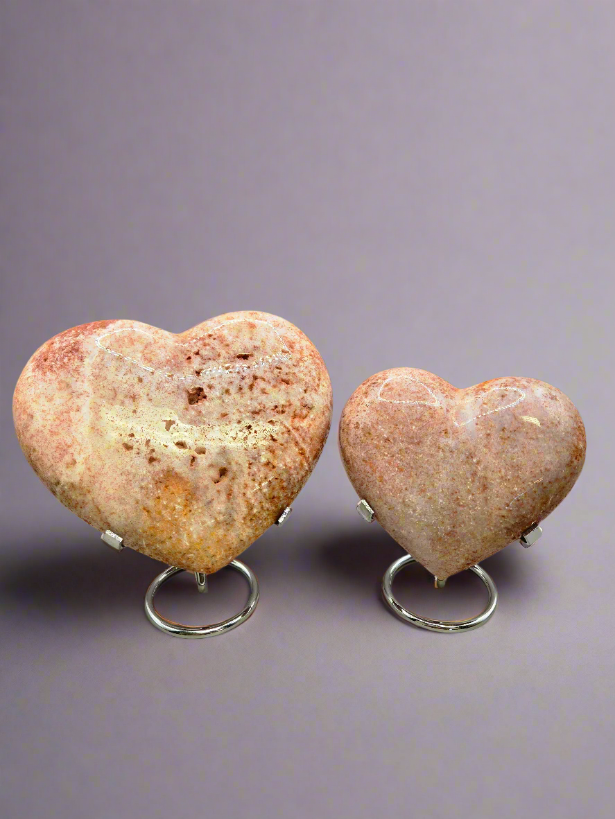 Pink Amethyst Hearts