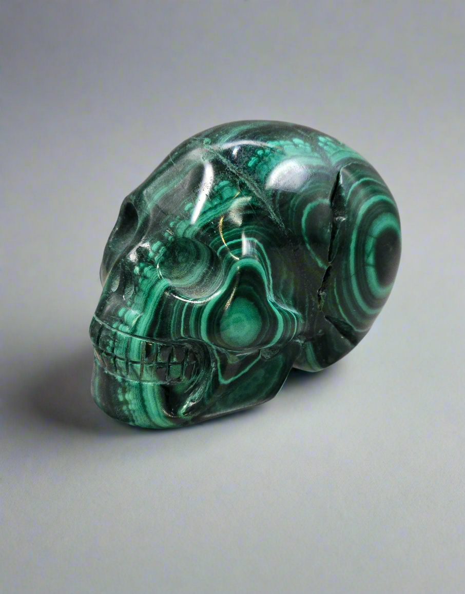 Malachite Skull