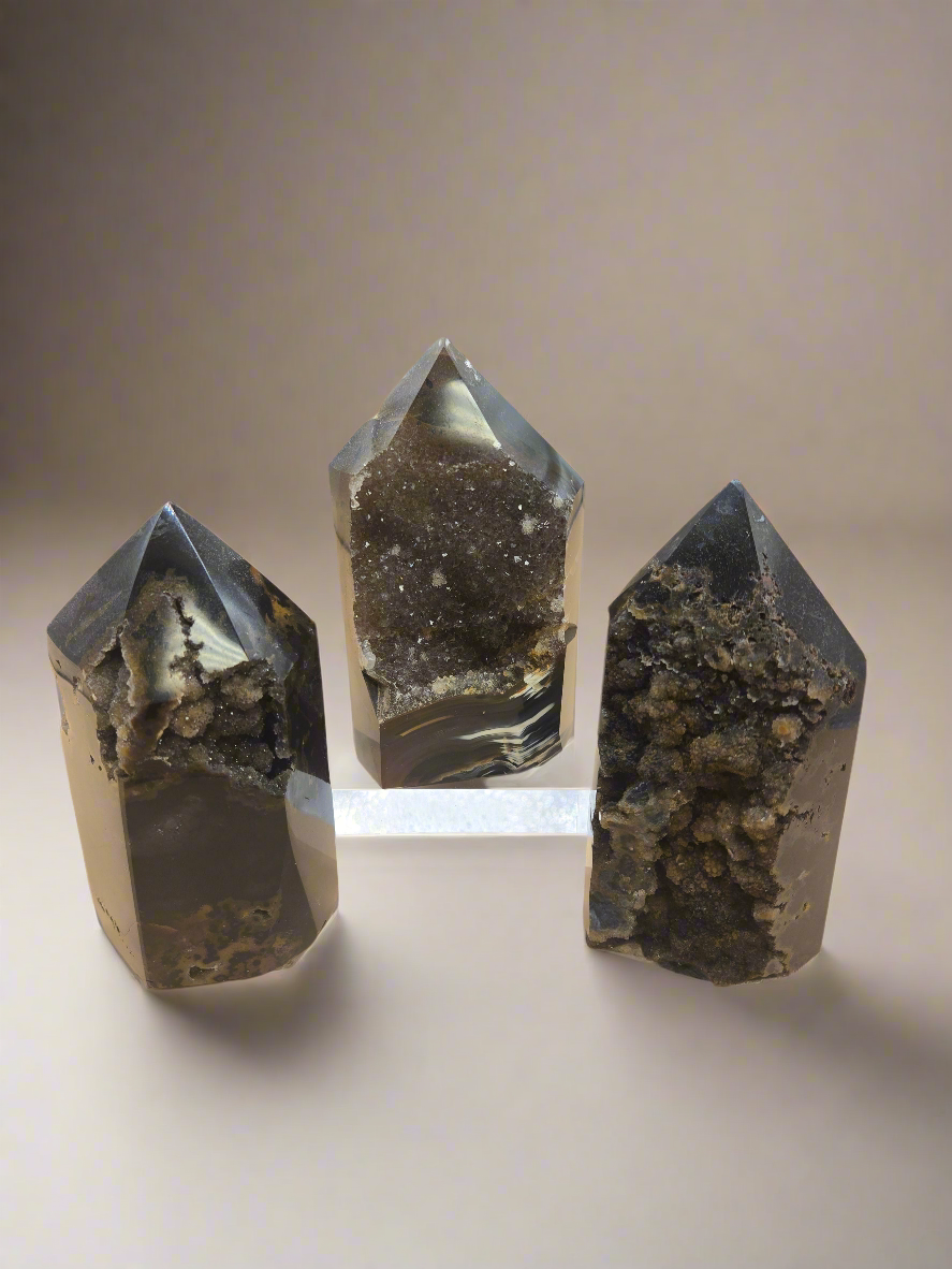 Druzy Agate Tower
