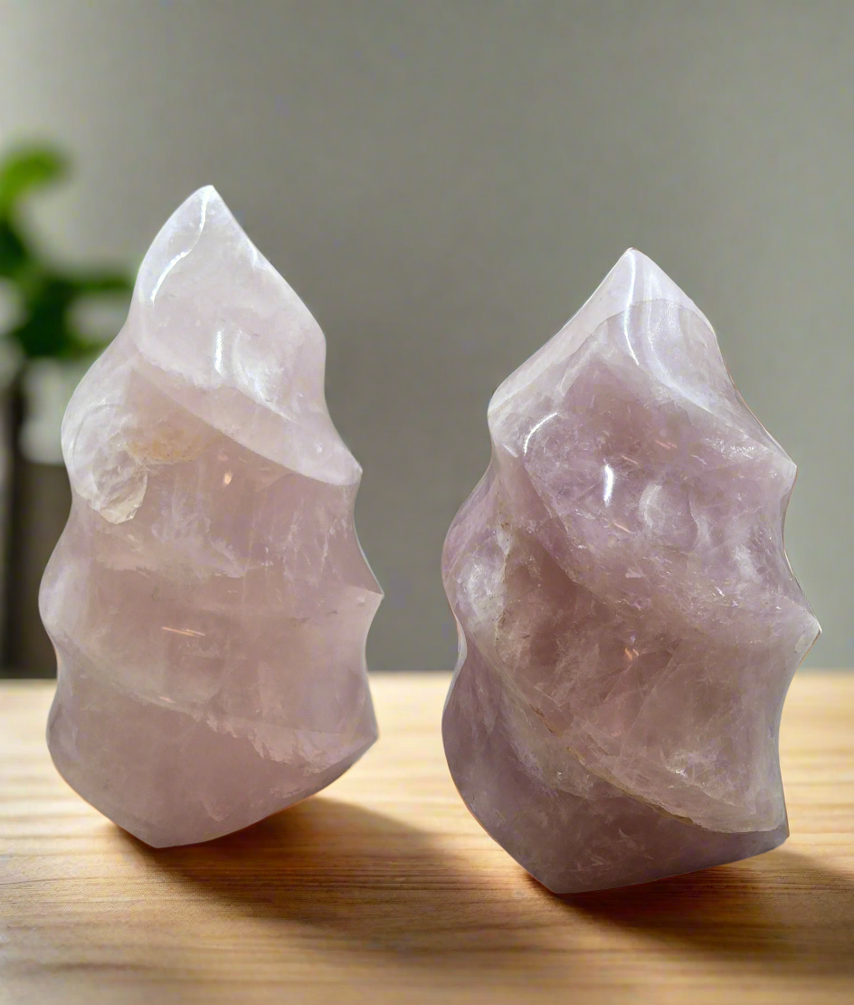 Rose Quartz Flame (Madagascar)