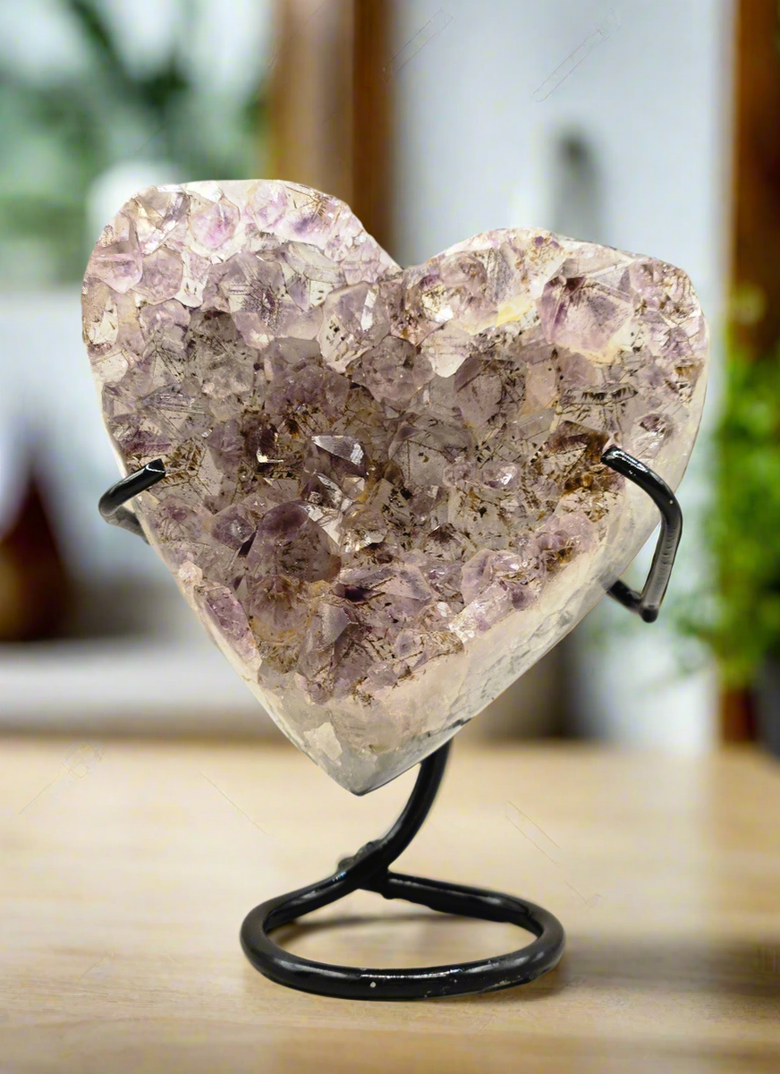 Amethyst Heart on Stand (Brazil)