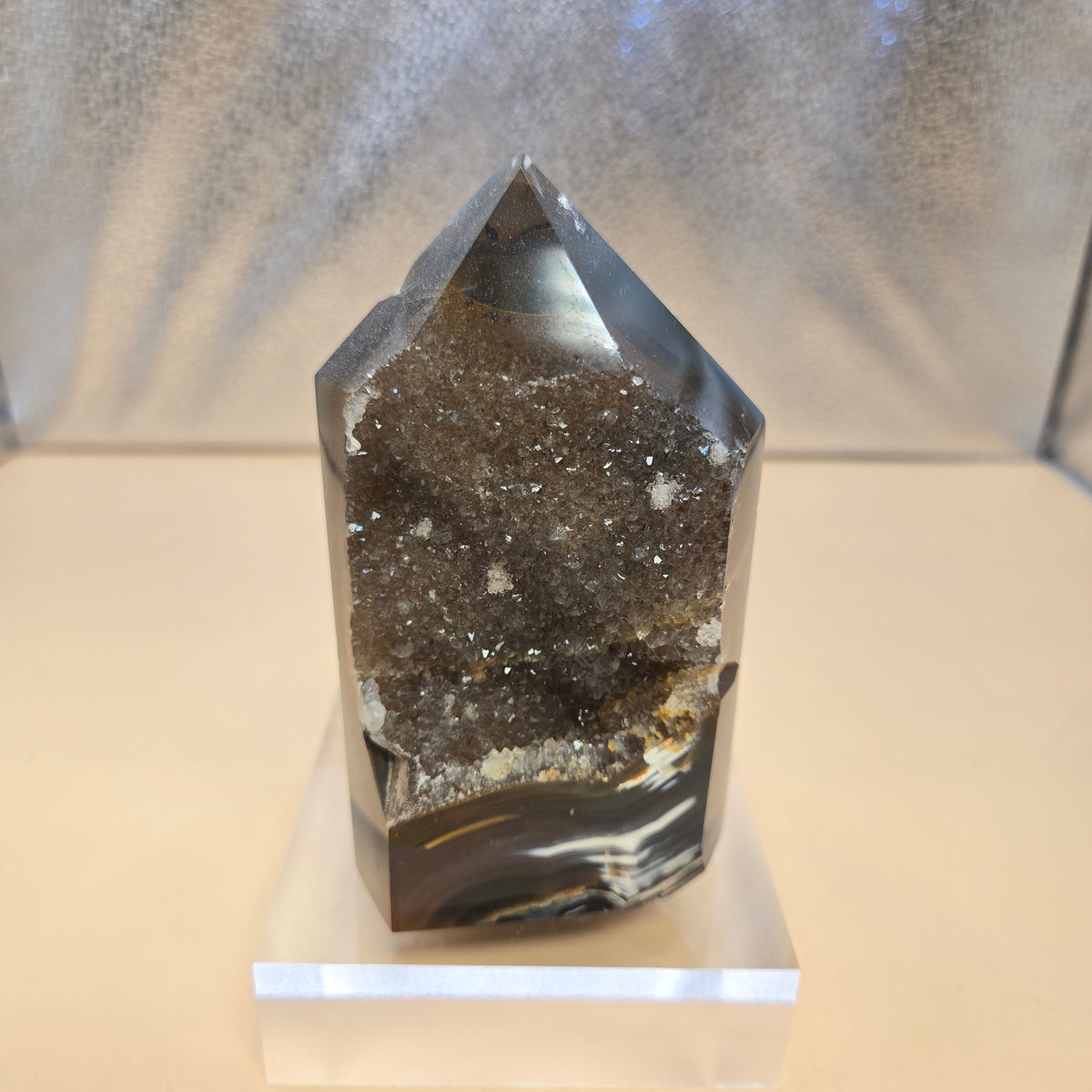 Druzy Agate Tower