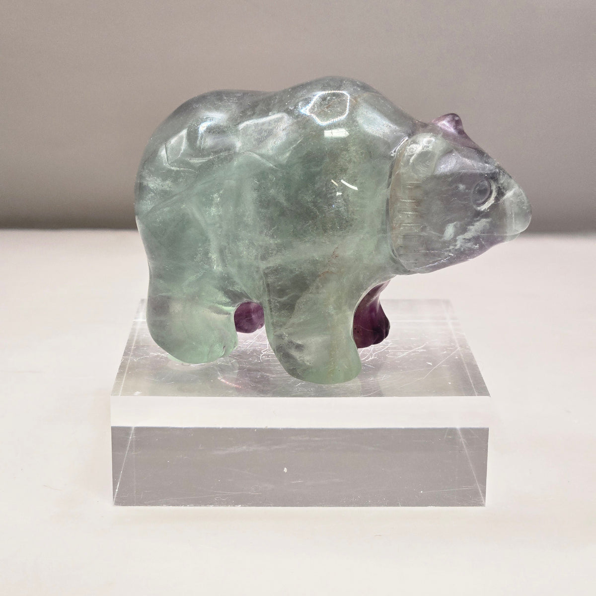 Fluorite Bear Carving