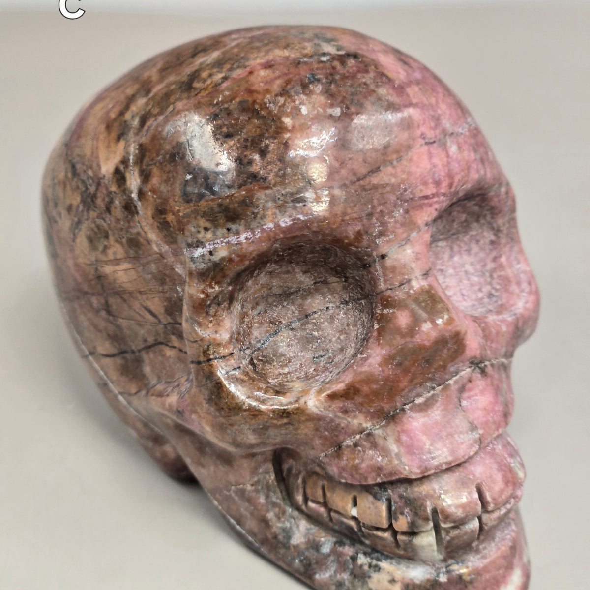 Rhodonite Skulls
