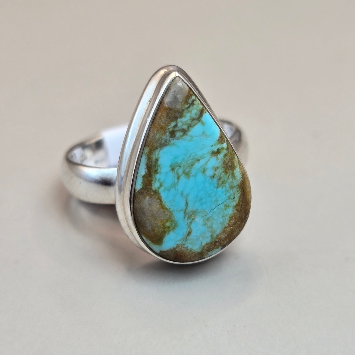 Number 8 Turquoise Silver Rings