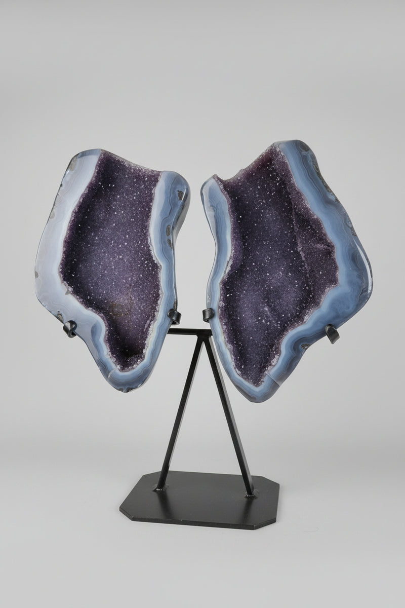 Amethyst Agate Geode on stand