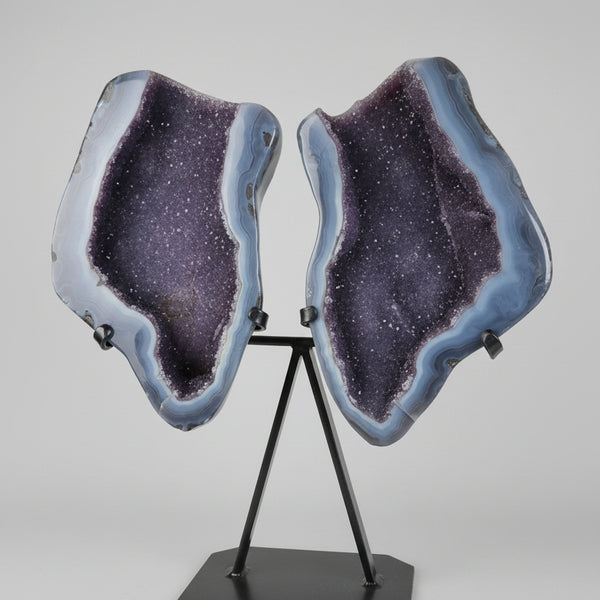 Amethyst Agate Geode on stand