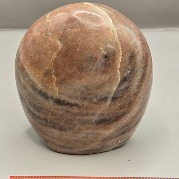Peach and Black Moonstone Freeform