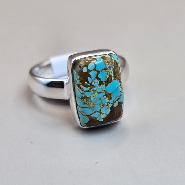 Number 8 Turquoise Silver Rings