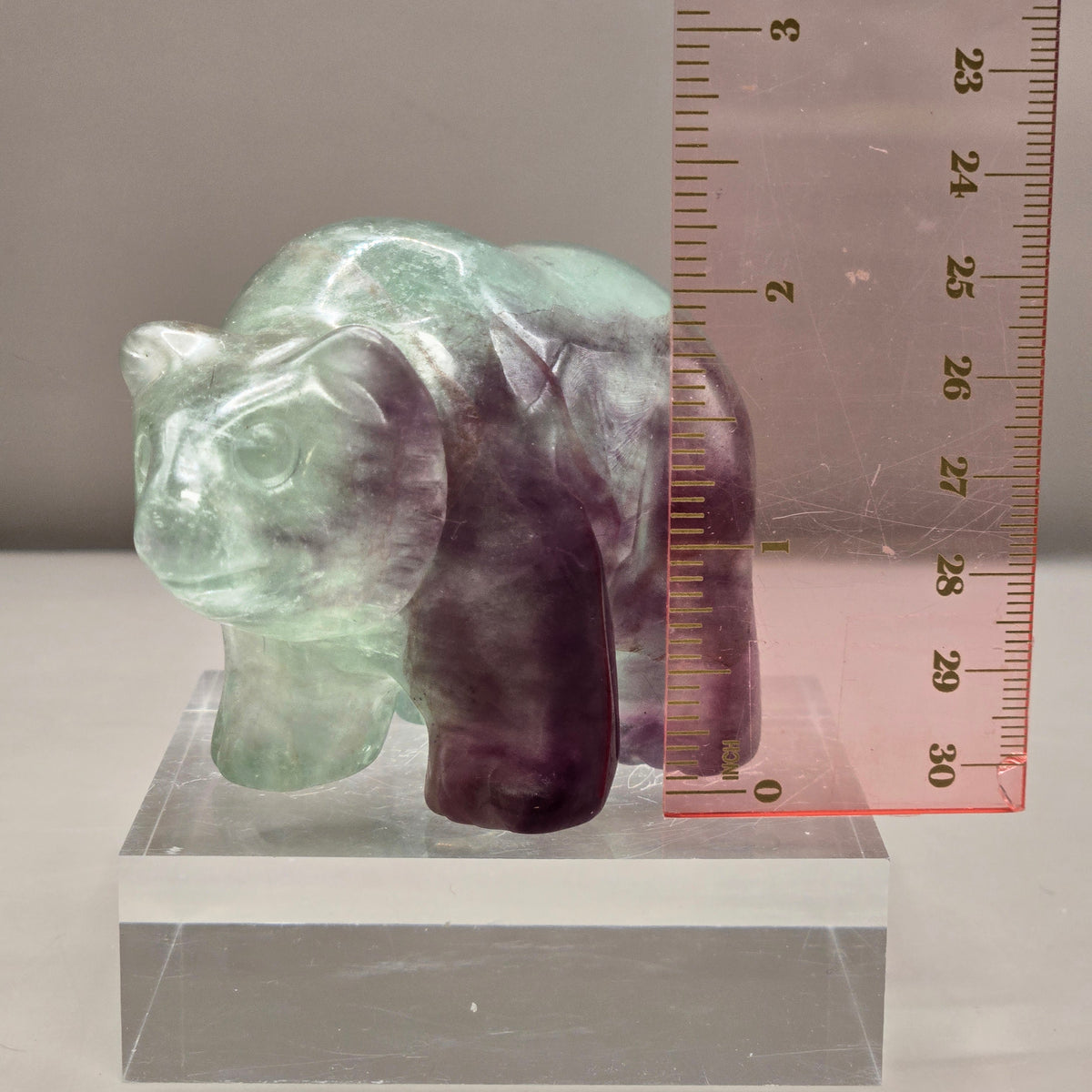 Fluorite Bear Carving