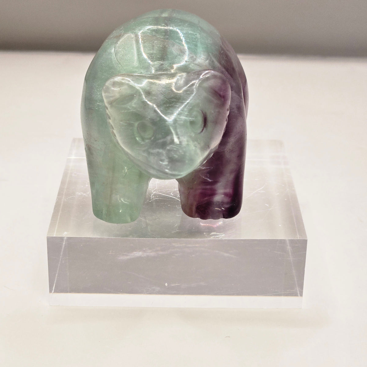 Fluorite Bear Carving