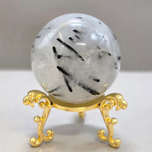 Black Tourmaline in Quartz Sphere