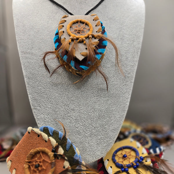 Suede Dreamcatcher Necklace Pouch