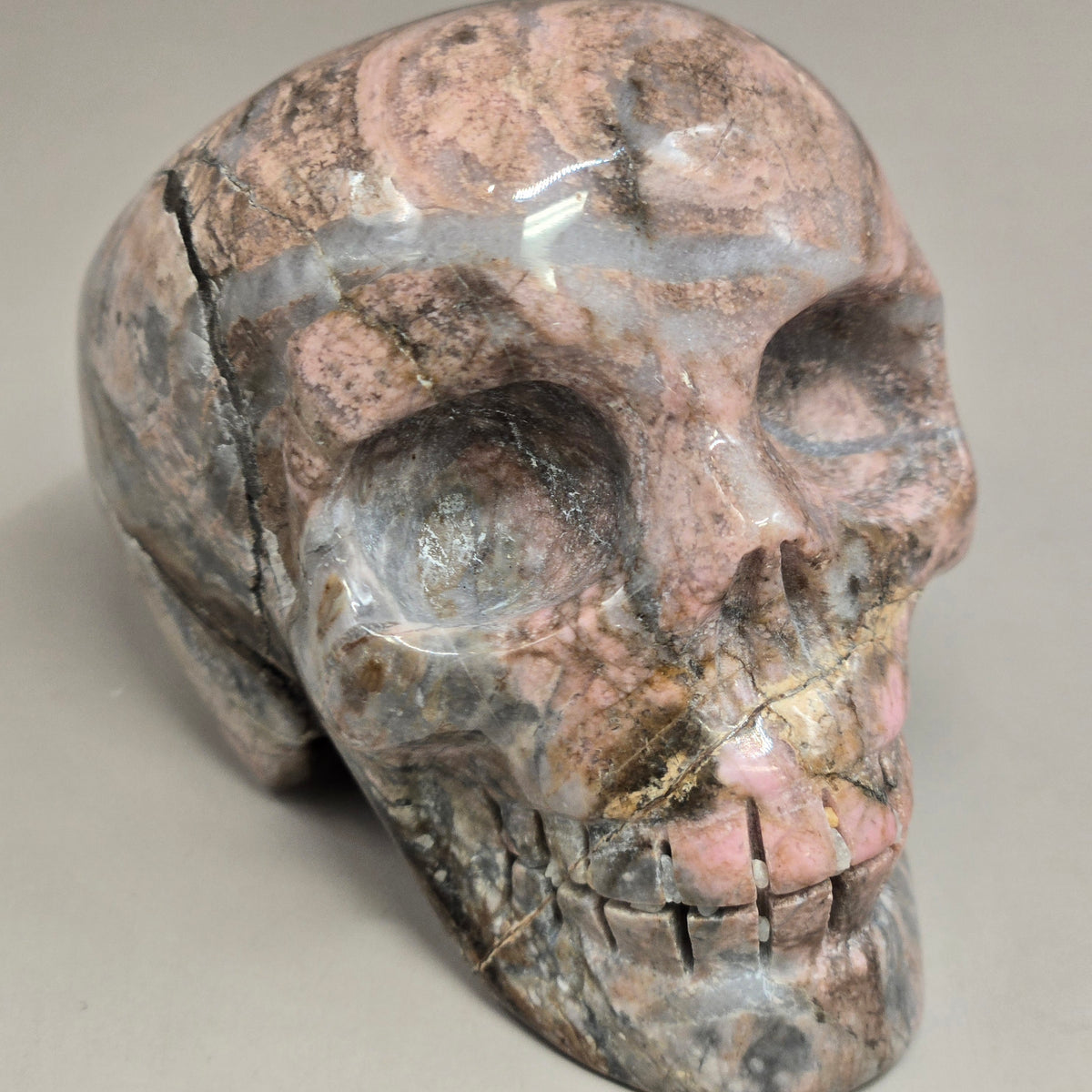 Rhodonite Skulls