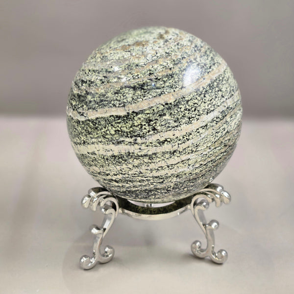 Green Zebra Jasper Sphere