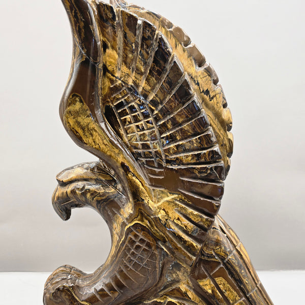 Tiger's Eye Eagle Carving