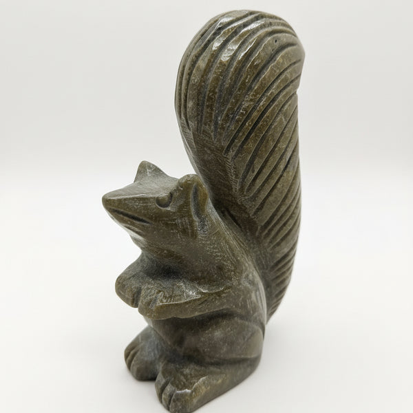 Squirrel Carving – [Choose Material: Garnet, Ocean Jasper, or Agate]