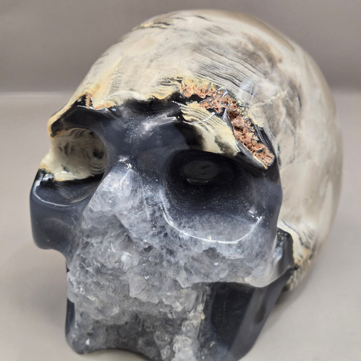 Volcanic Agate Skull