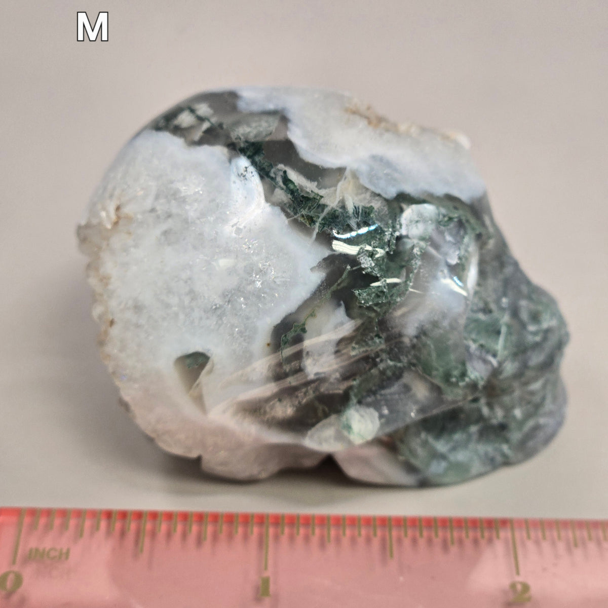 Moss Agate Skull