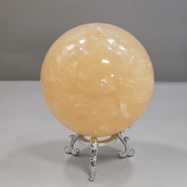 Amber Calcite Sphere
