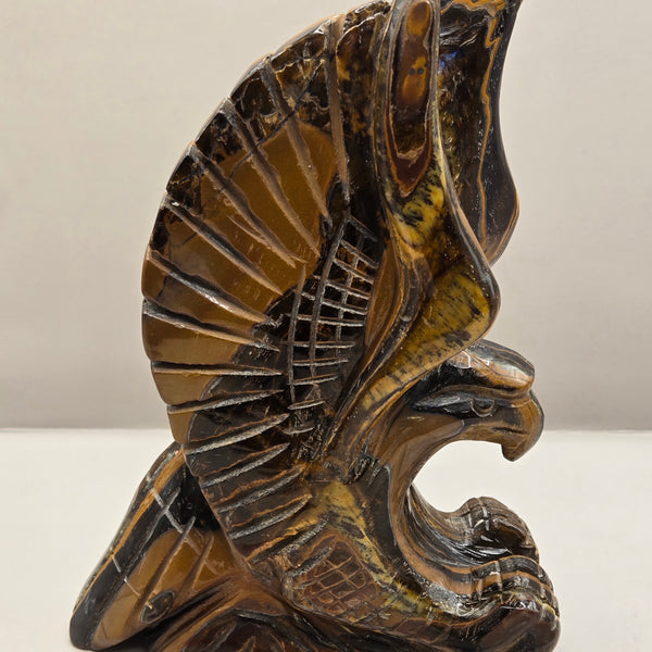 Tiger's Eye Eagle Carving