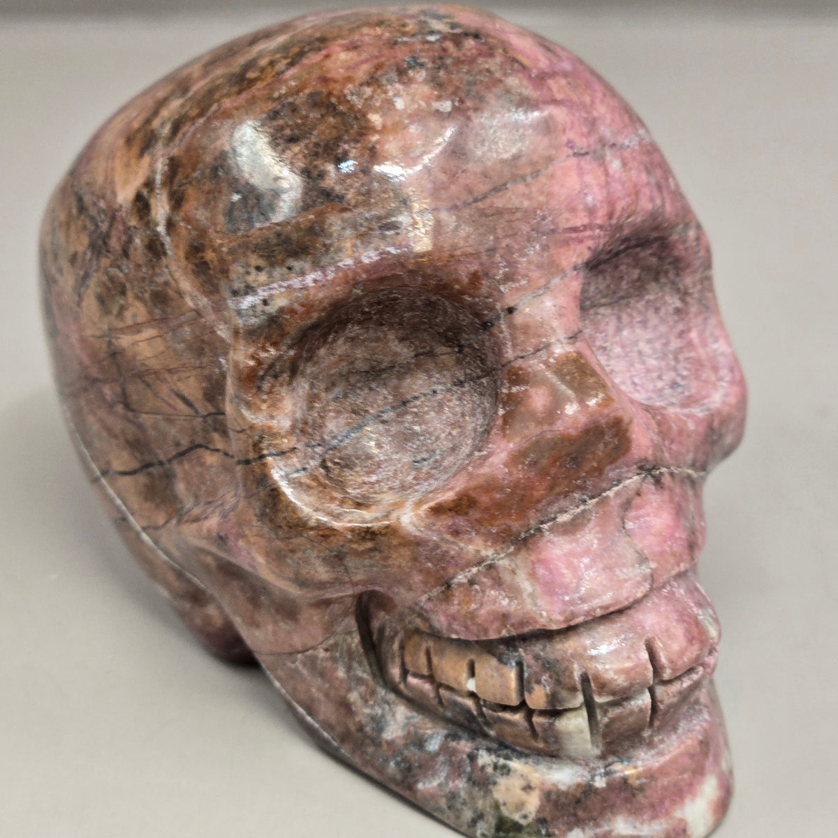 Rhodonite Skulls