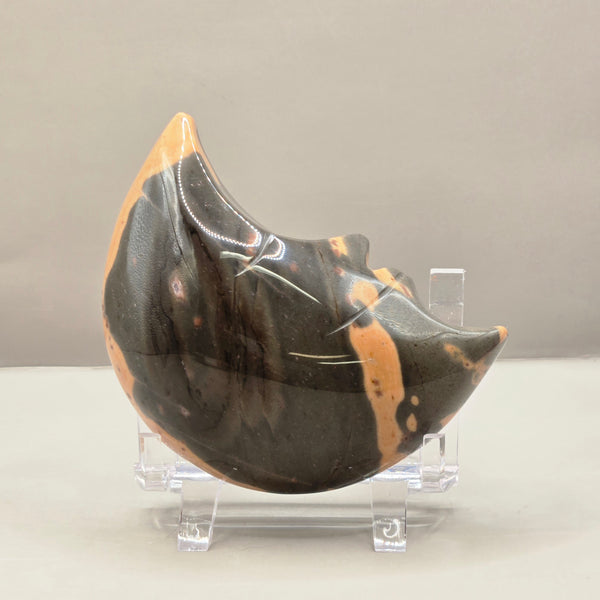 Tiger Jasper Crescent Moon