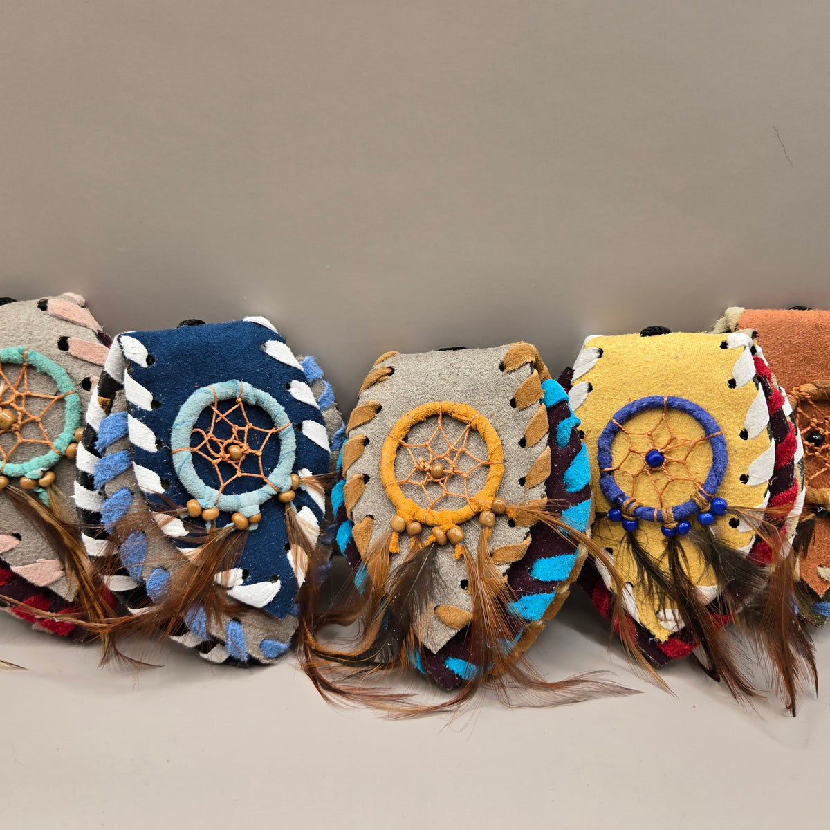 Suede Dreamcatcher Necklace Pouch