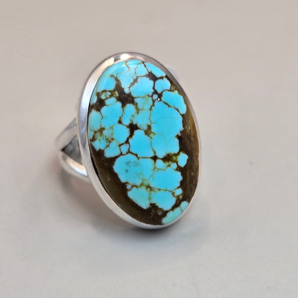 Number 8 Turquoise Silver Rings