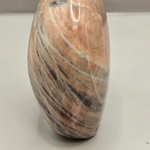 Peach and Black Moonstone Freeform