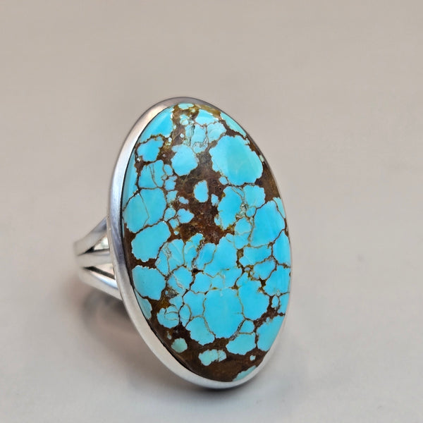 Number 8 Turquoise Silver Rings